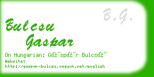 bulcsu gaspar business card